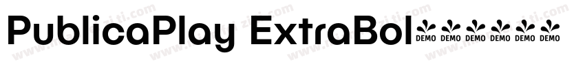 PublicaPlay ExtraBol字体转换